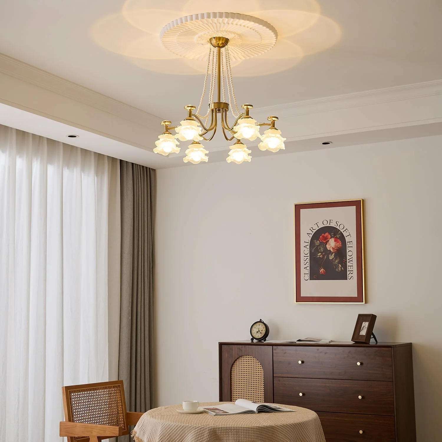 Cotalisra Premium Elegance Rose Glass Chandelier - Image 18