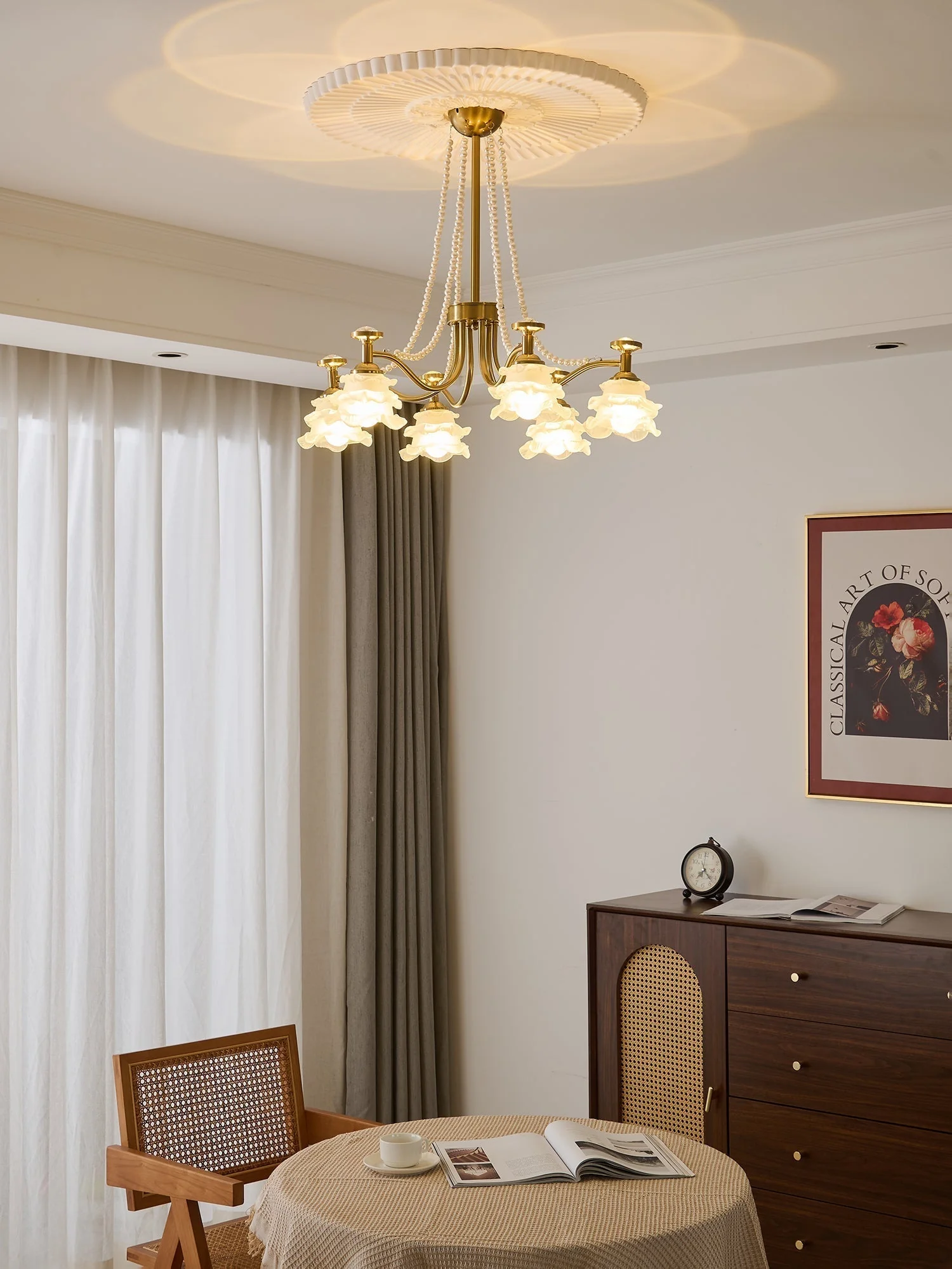 Cotalisra Premium Elegance Rose Glass Chandelier - Image 21
