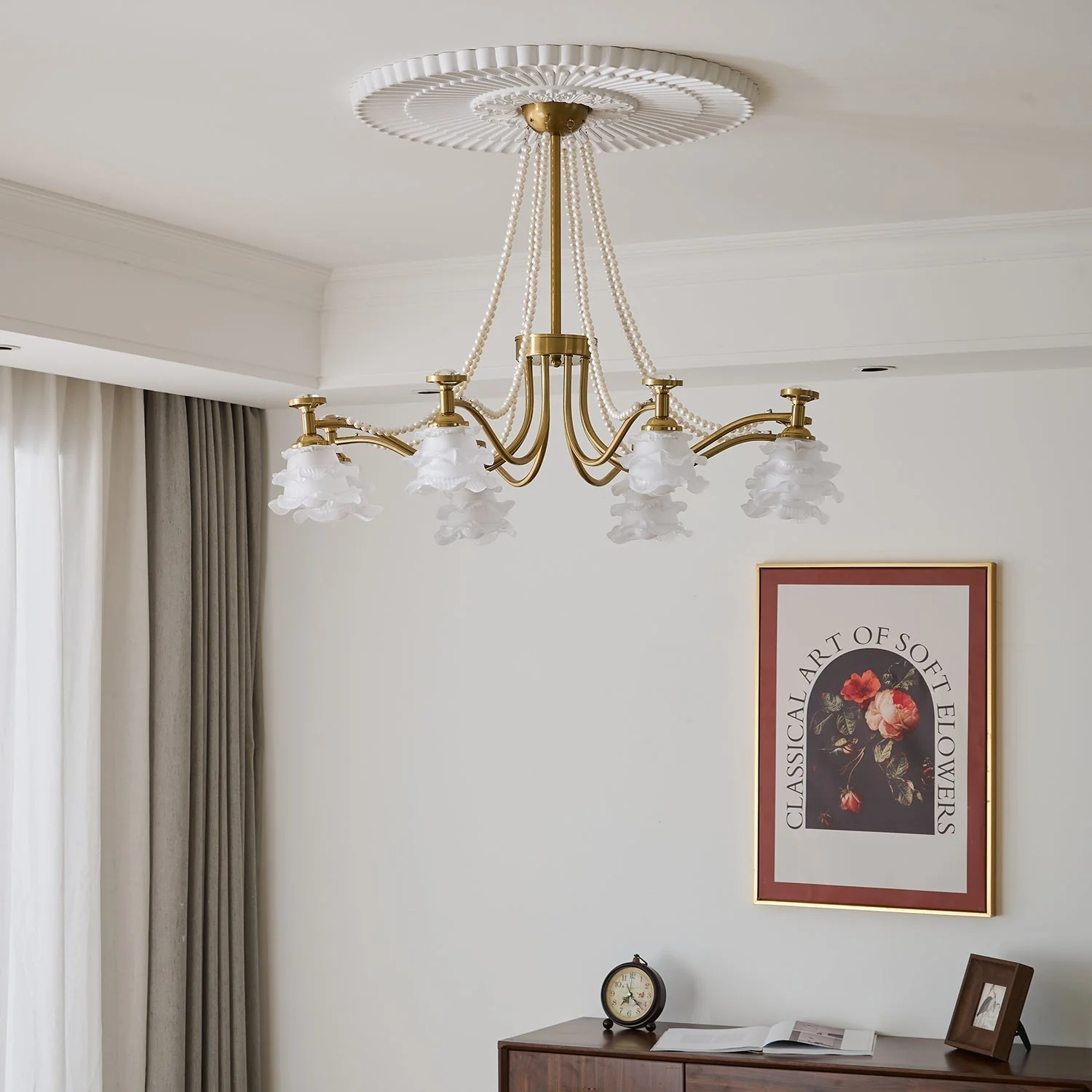 Cotalisra Premium Elegance Rose Glass Chandelier - Image 27