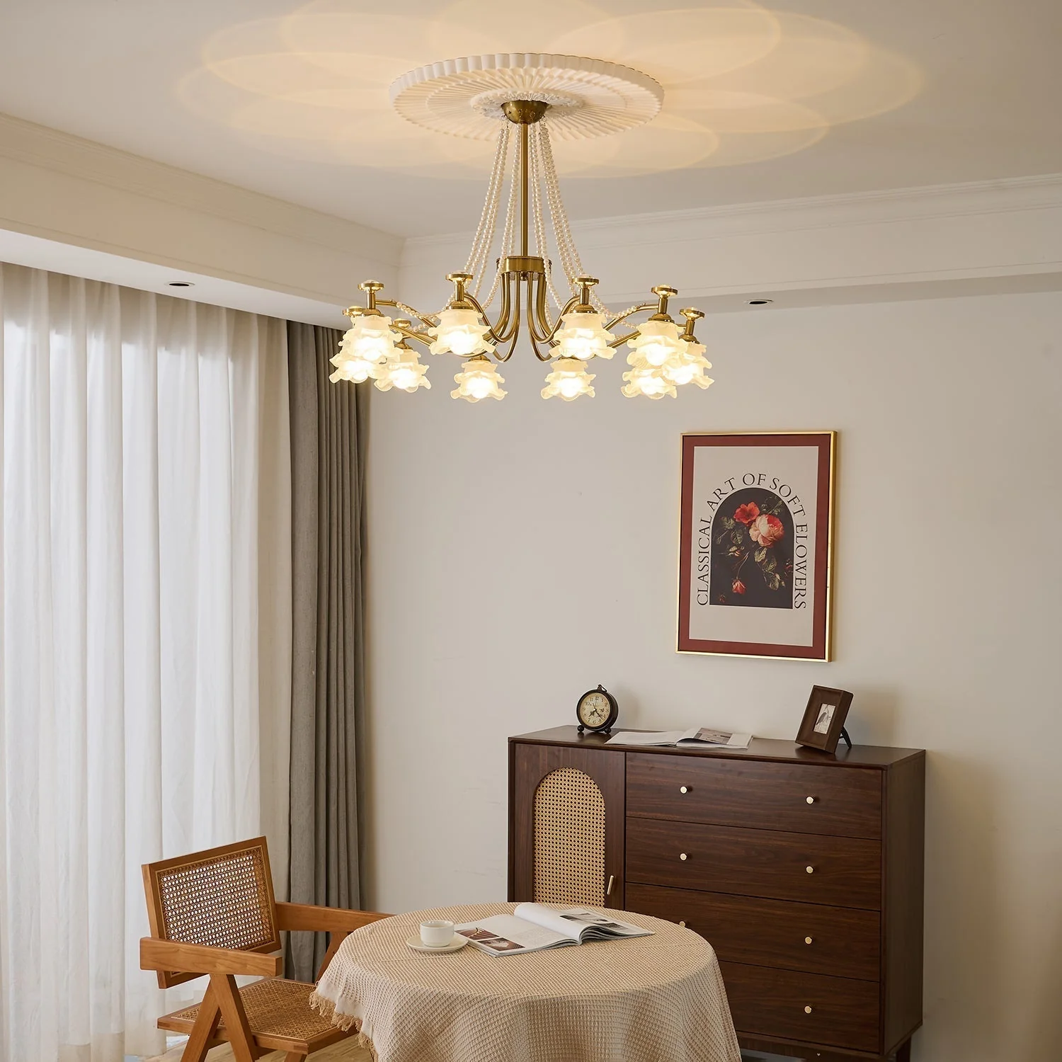 Cotalisra Premium Elegance Rose Glass Chandelier - Image 28