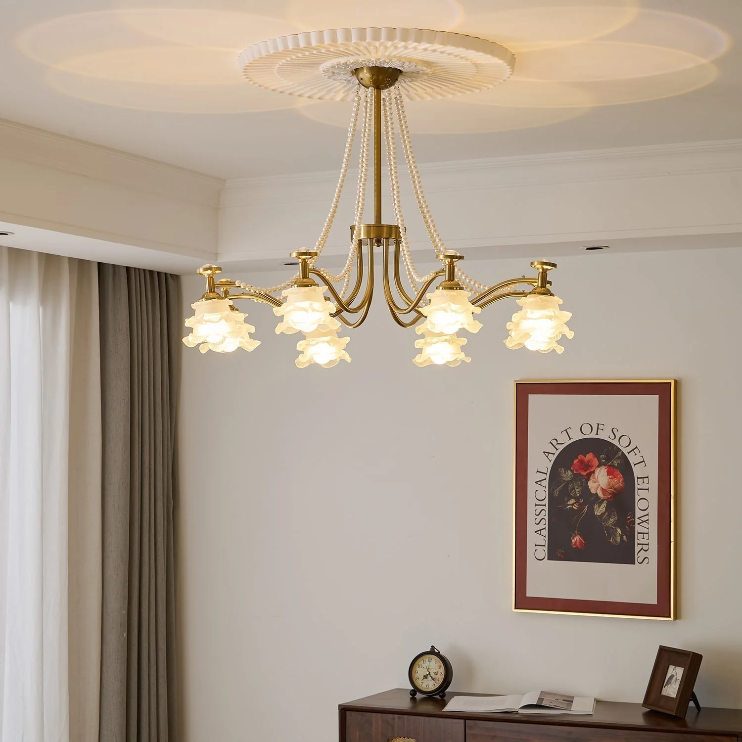 Cotalisra Premium Elegance Rose Glass Chandelier - Image 29