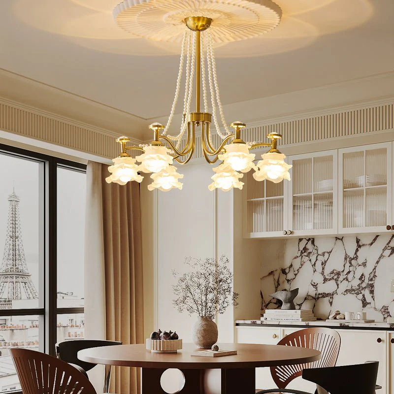 Cotalisra Premium Elegance Rose Glass Chandelier - Image 31