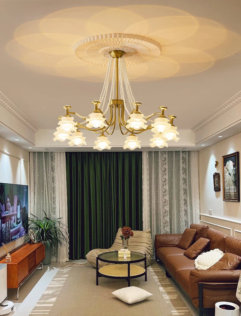 Cotalisra Premium Elegance Rose Glass Chandelier - Image 32