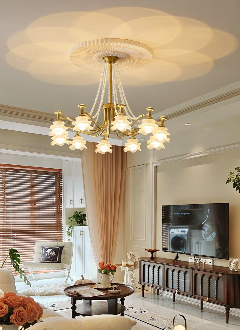Cotalisra Premium Elegance Rose Glass Chandelier - Image 33