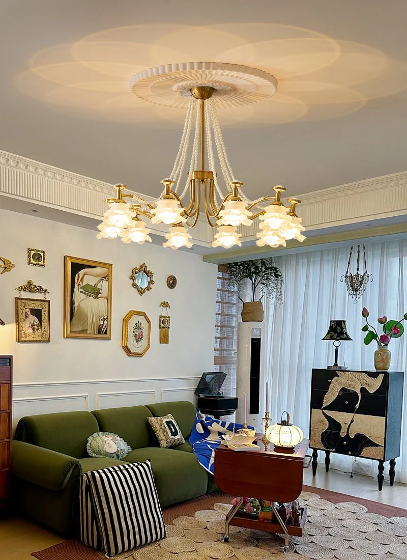 Cotalisra Premium Elegance Rose Glass Chandelier - Image 34