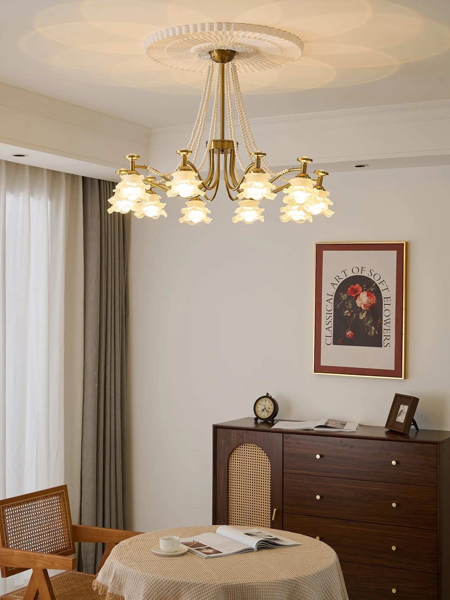 Cotalisra Premium Elegance Rose Glass Chandelier - Image 6