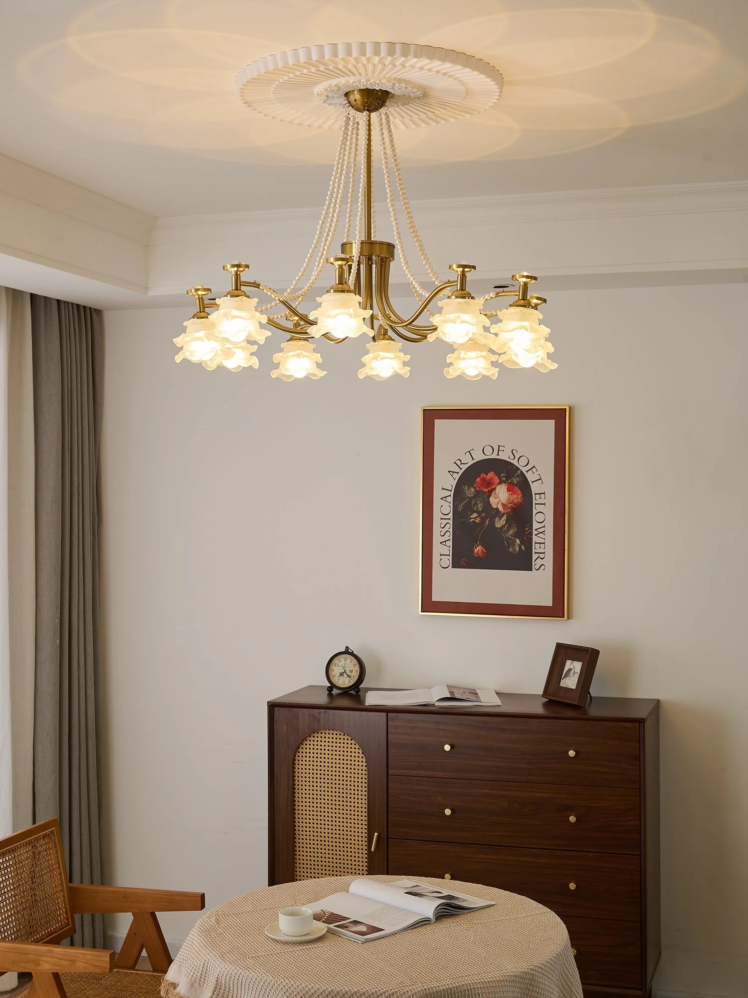 Cotalisra Premium Elegance Rose Glass Chandelier - Image 8
