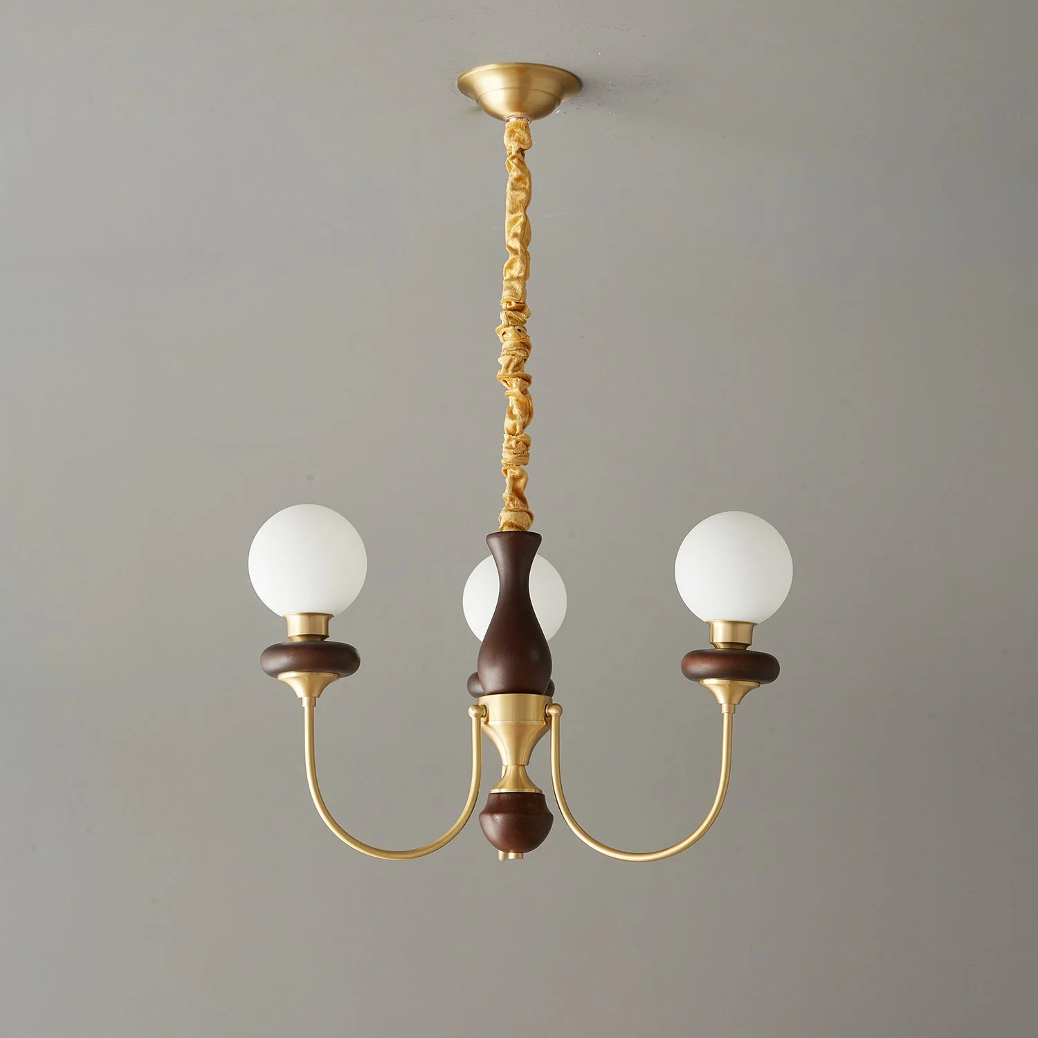 Cotheor Vintage Traditional Arc Wood Glass Chandelier - Image 17
