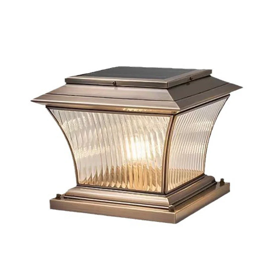 Counse Copper European style Glass Outdoor Pillar Light - Image 10