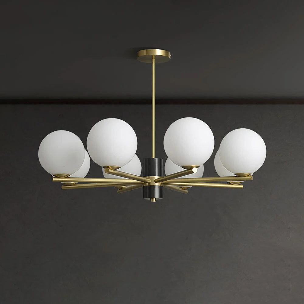 Covynel Mid-Century Brass Chandelier - Image 11