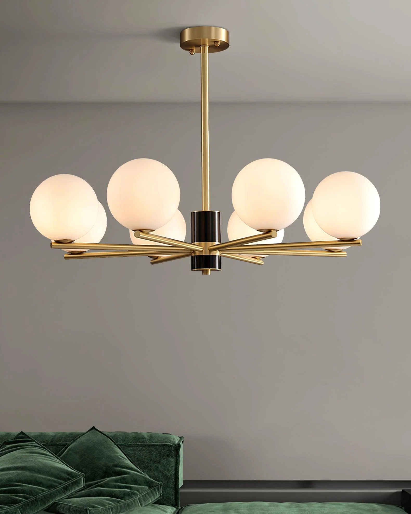Covynel Mid-Century Brass Chandelier - Image 17