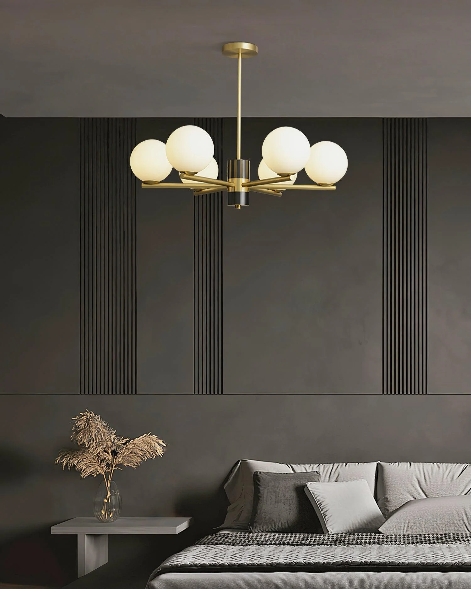 Covynel Mid-Century Brass Chandelier - Image 19