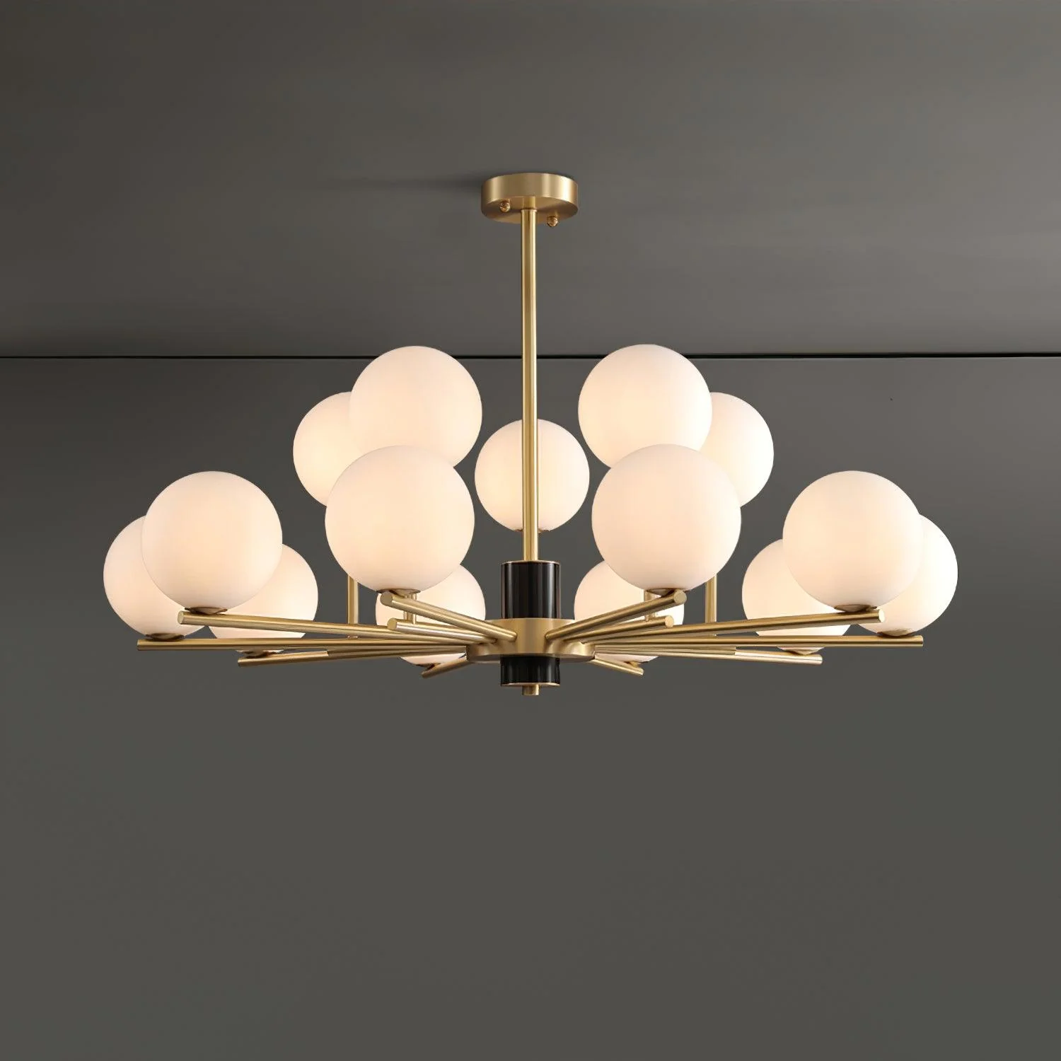 Covynel Mid-Century Brass Chandelier - Image 25