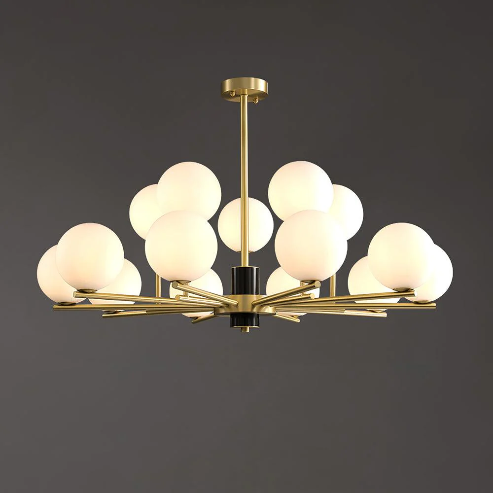 Covynel Mid-Century Brass Chandelier - Image 27