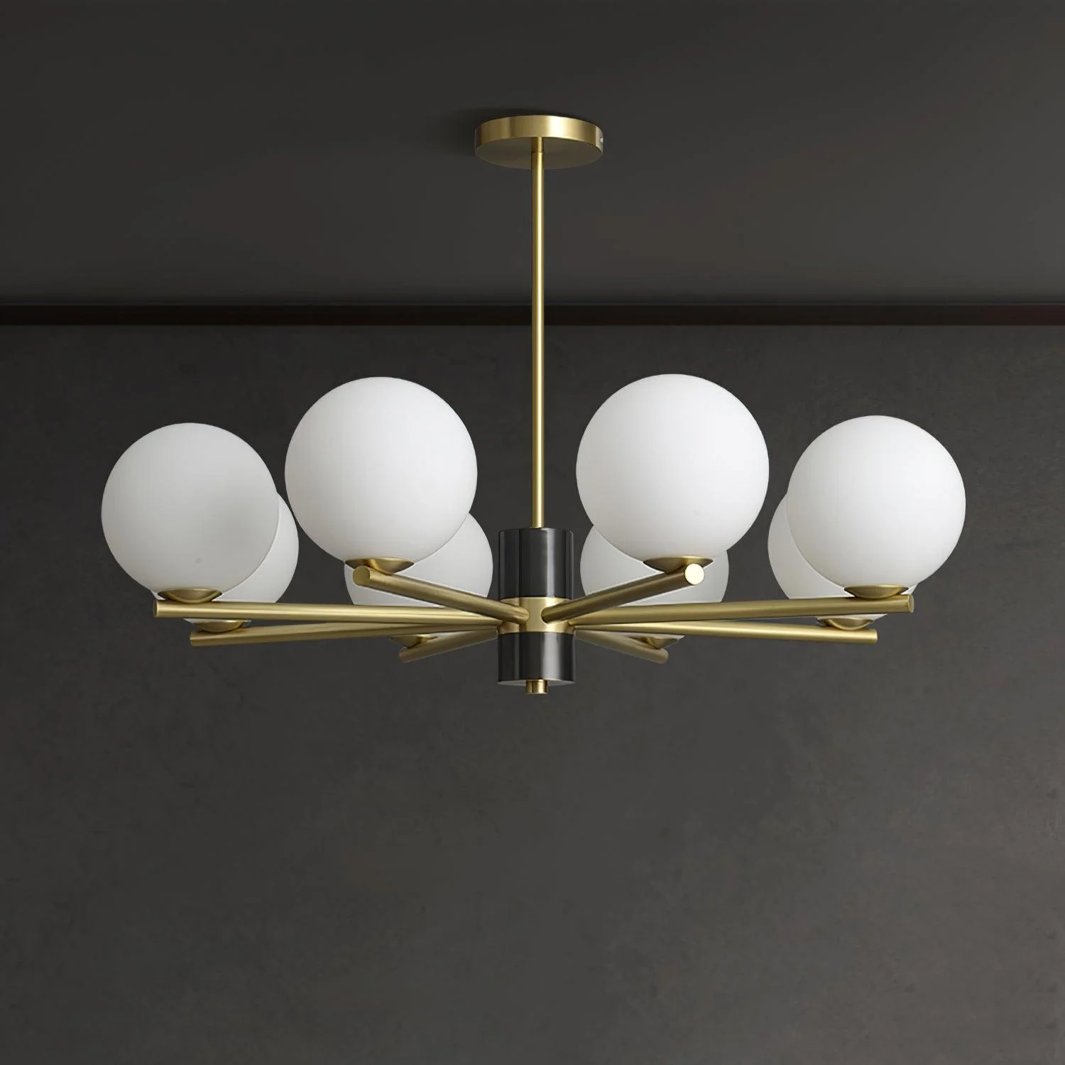 Covynel Mid-Century Brass Chandelier - Image 28