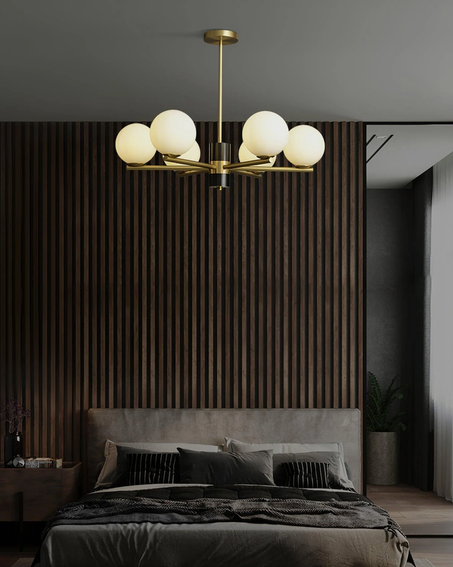 Covynel Mid-Century Brass Chandelier - Image 29