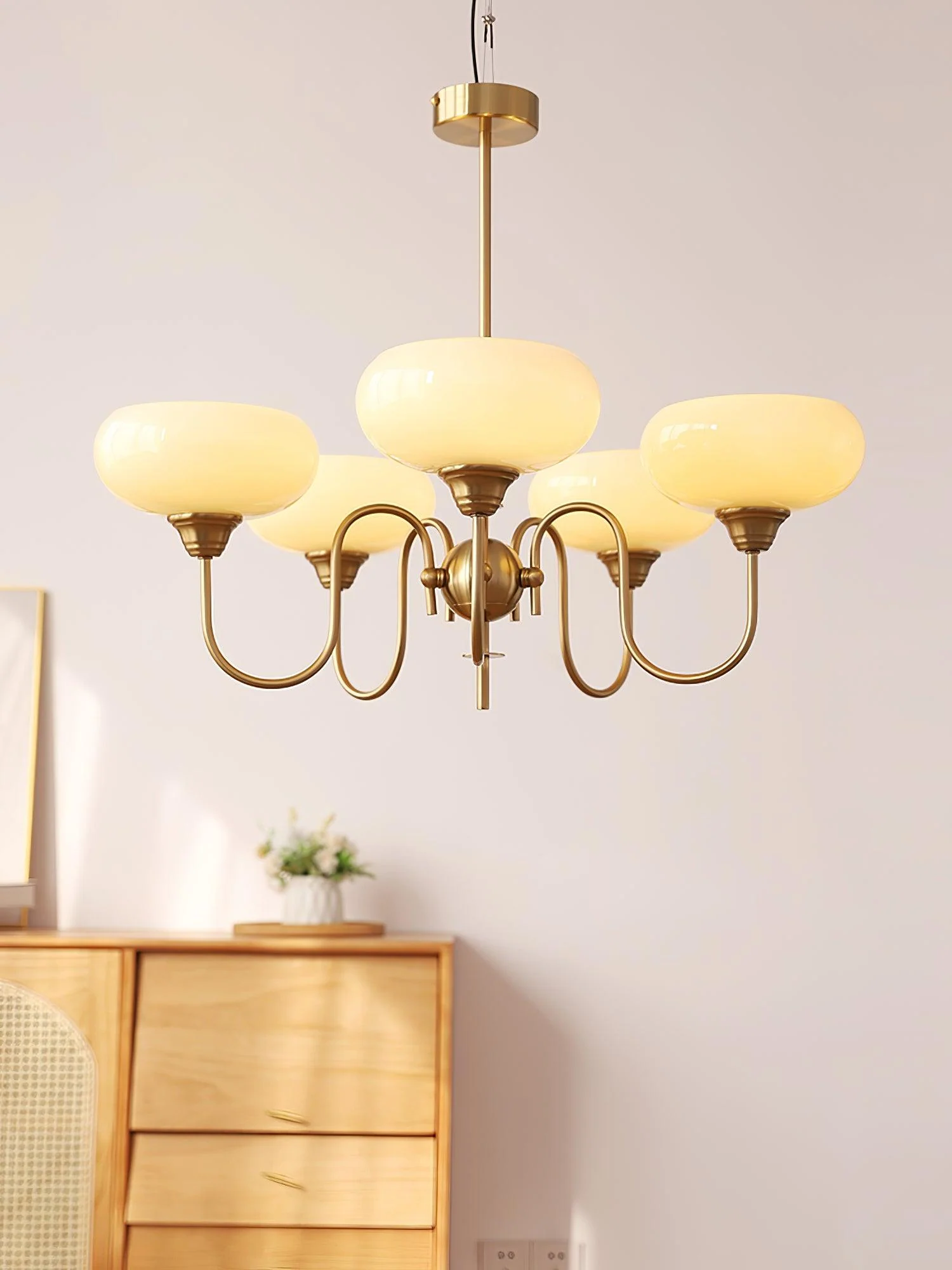 Creamy Persimmon Chandelier - Image 25