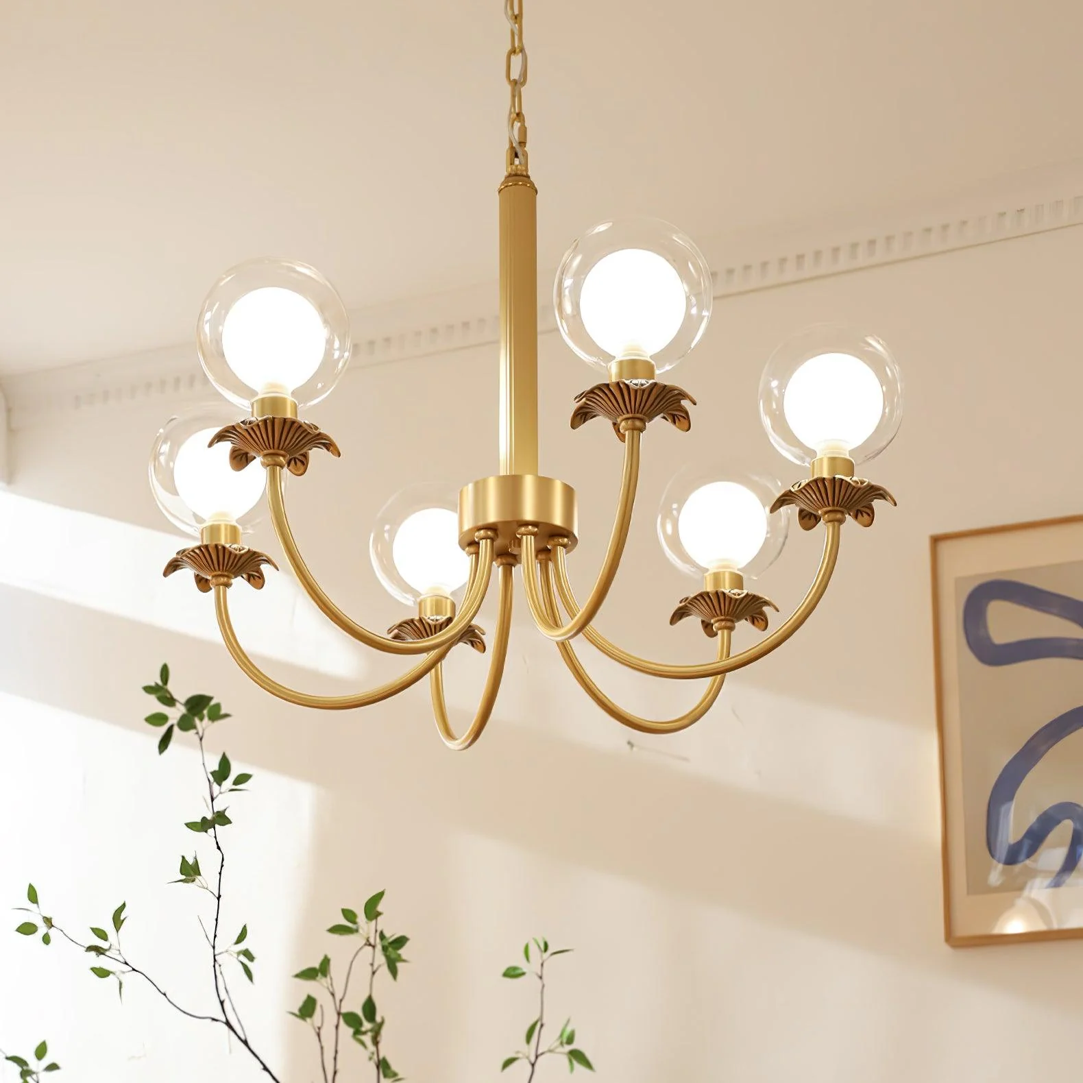 Crown Classic Glass Chandelier - Image 20