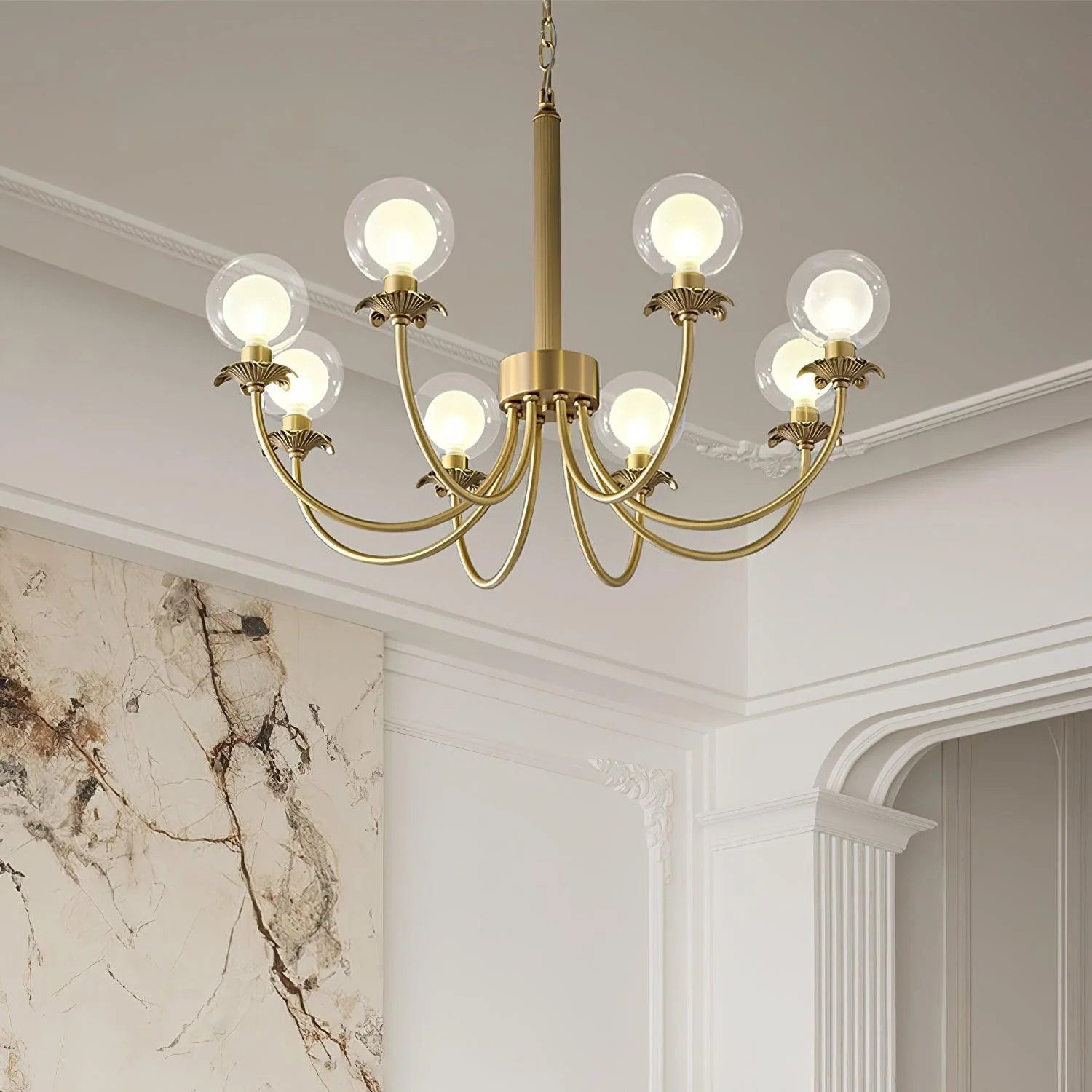 Crown Classic Glass Chandelier - Image 30