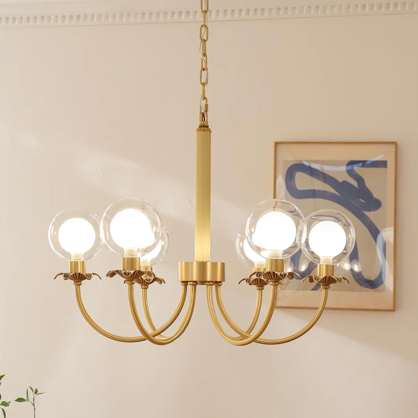 Crown Classic Glass Chandelier - Image 4