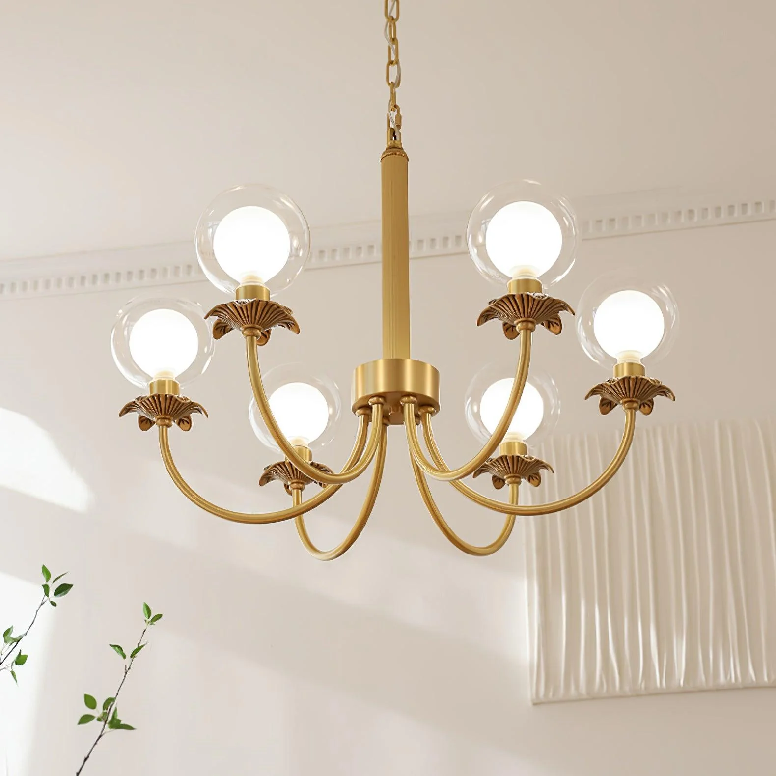 Crown Classic Glass Chandelier - Image 6