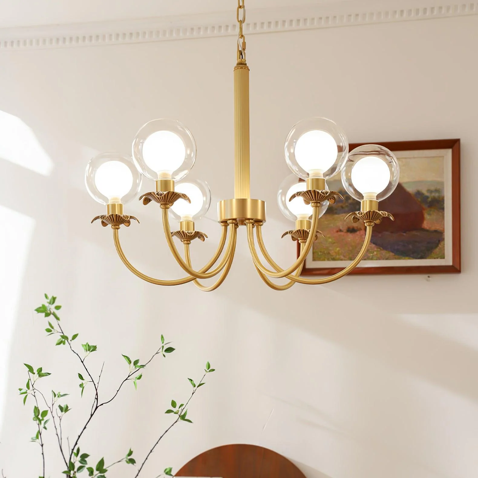 Crown Classic Glass Chandelier - Image 9