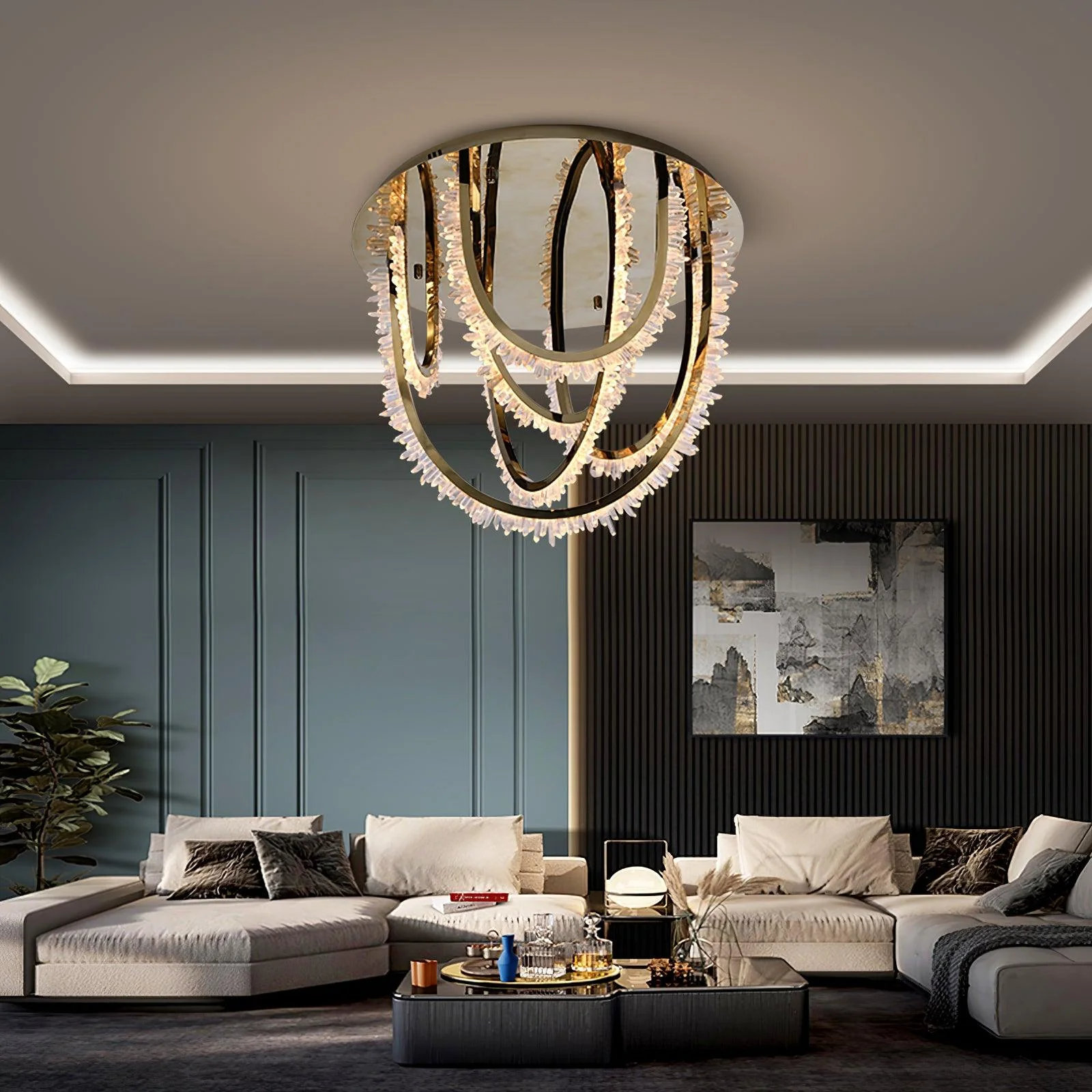 Crystal Individual Creativity Corde Crystal Ceiling Light - Image 13