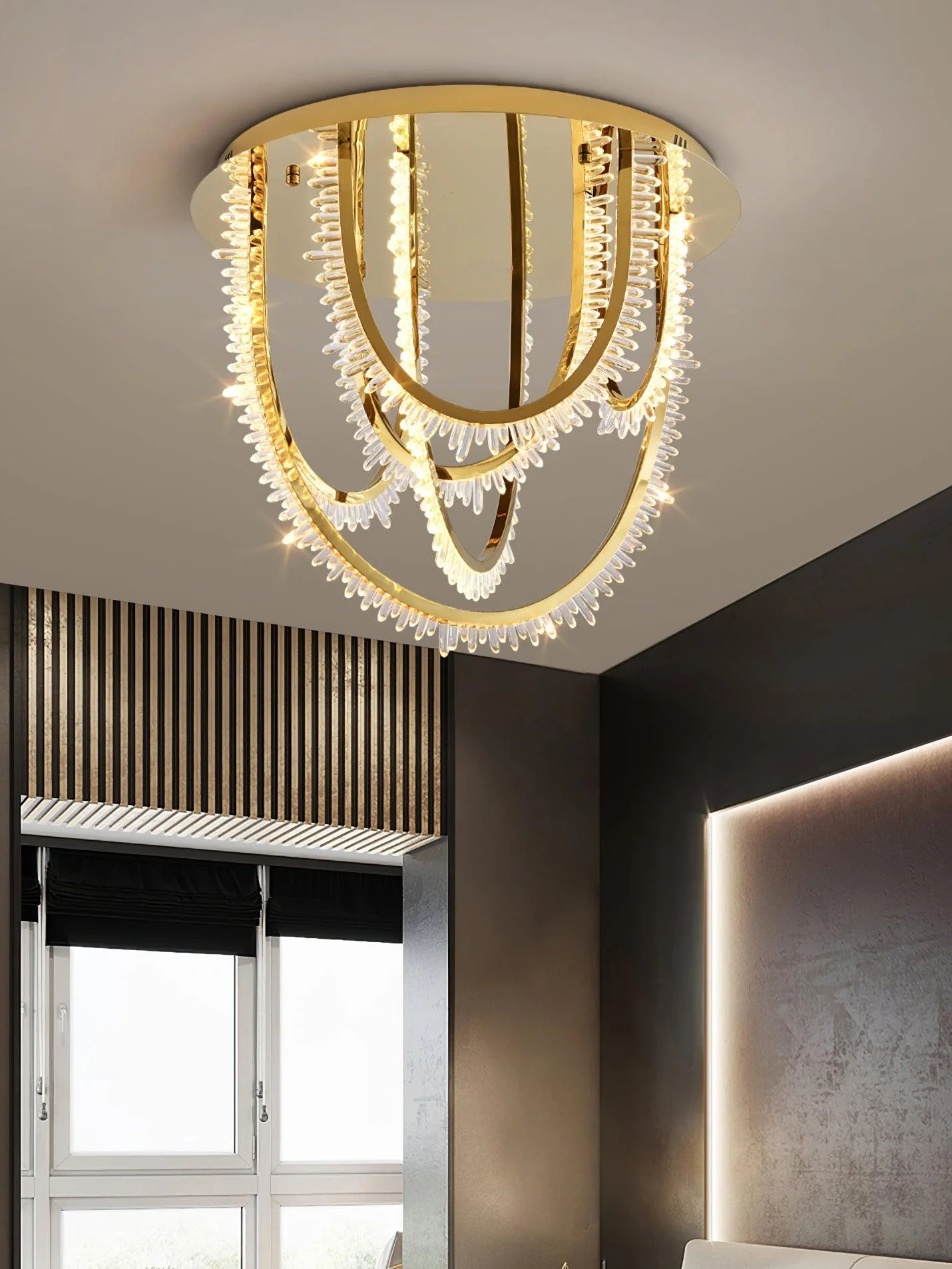Crystal Individual Creativity Corde Crystal Ceiling Light - Image 2