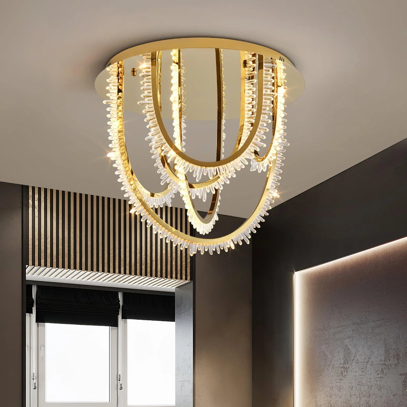 Crystal Individual Creativity Corde Crystal Ceiling Light - Image 4