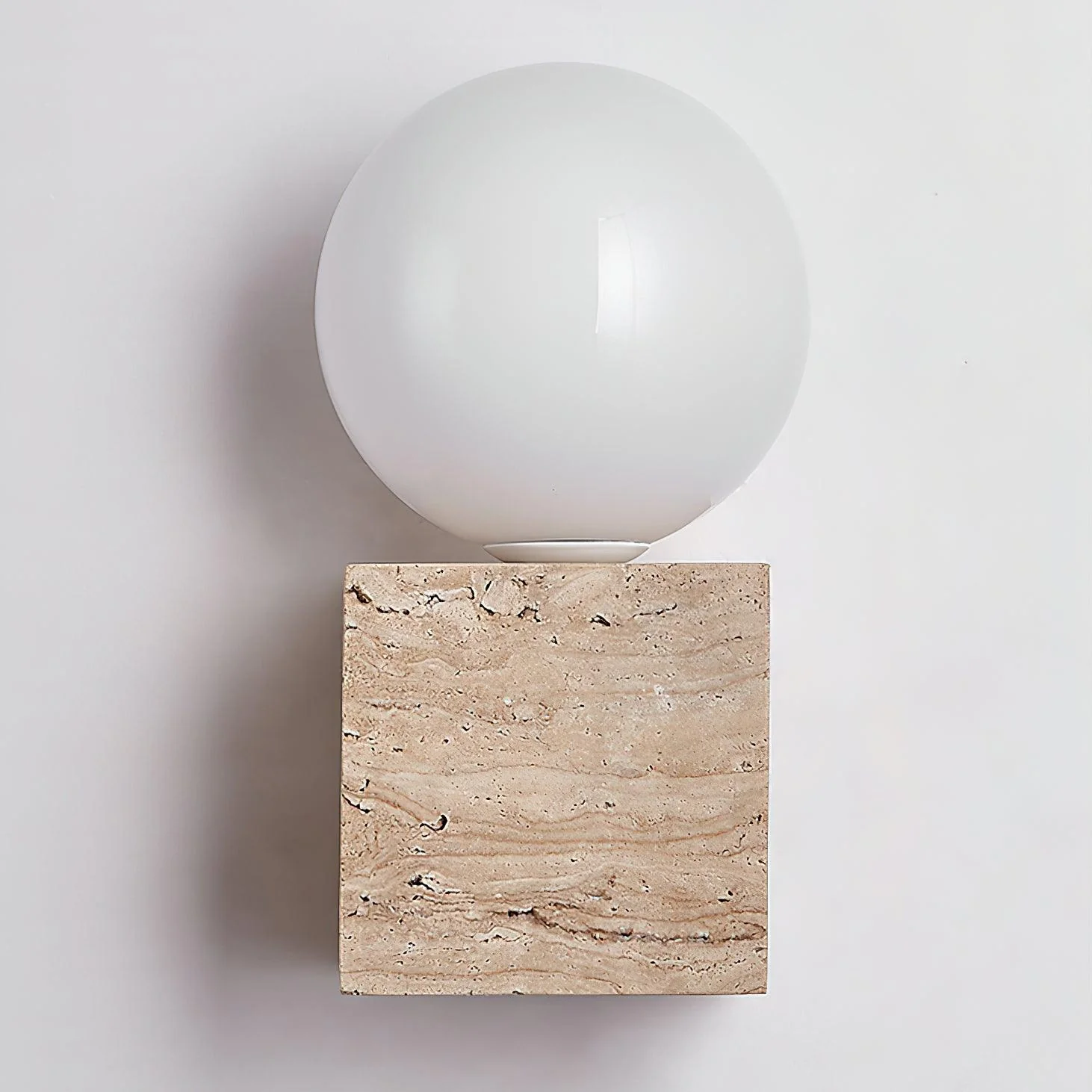 Cube Minimalist Travertine Wall Light - Image 10