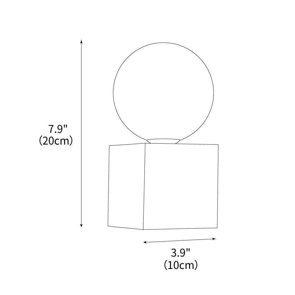 Cube Minimalist Travertine Wall Light - Image 3