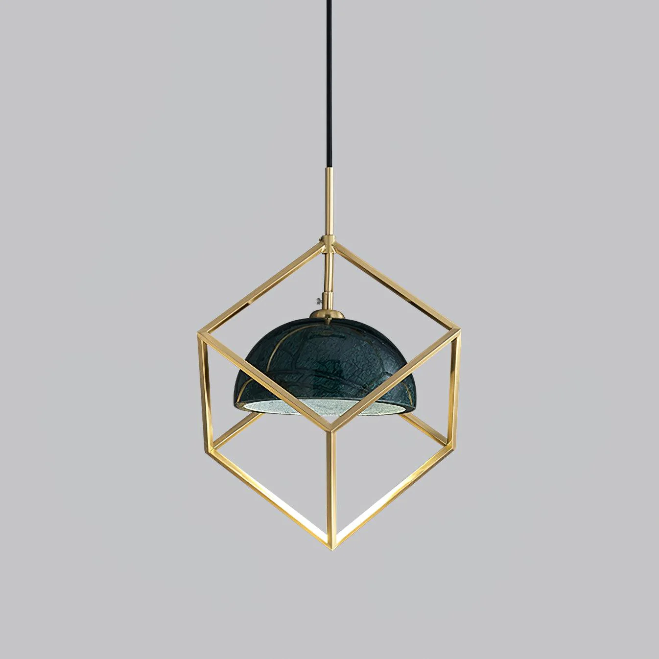 Cubo Modern Brass Pendant Lamp - Image 11
