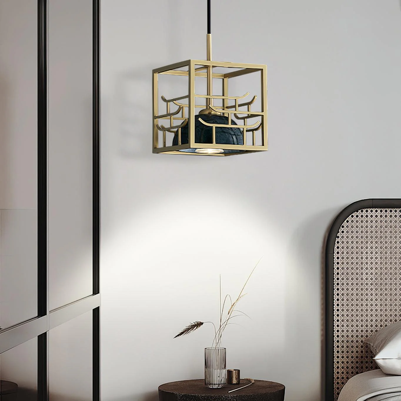 Cubo Modern Brass Pendant Lamp - Image 14