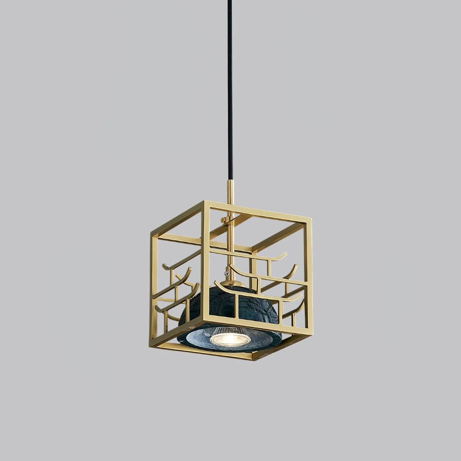 Cubo Modern Brass Pendant Lamp - Image 22