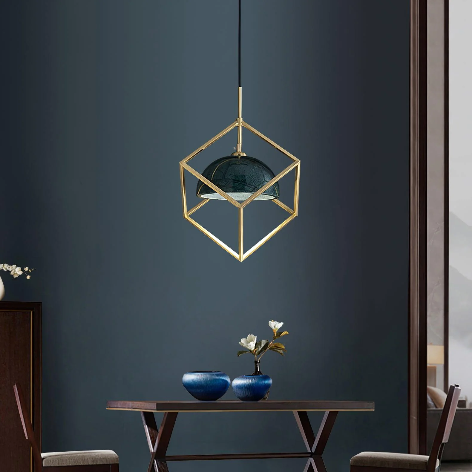 Cubo Modern Brass Pendant Lamp - Image 24