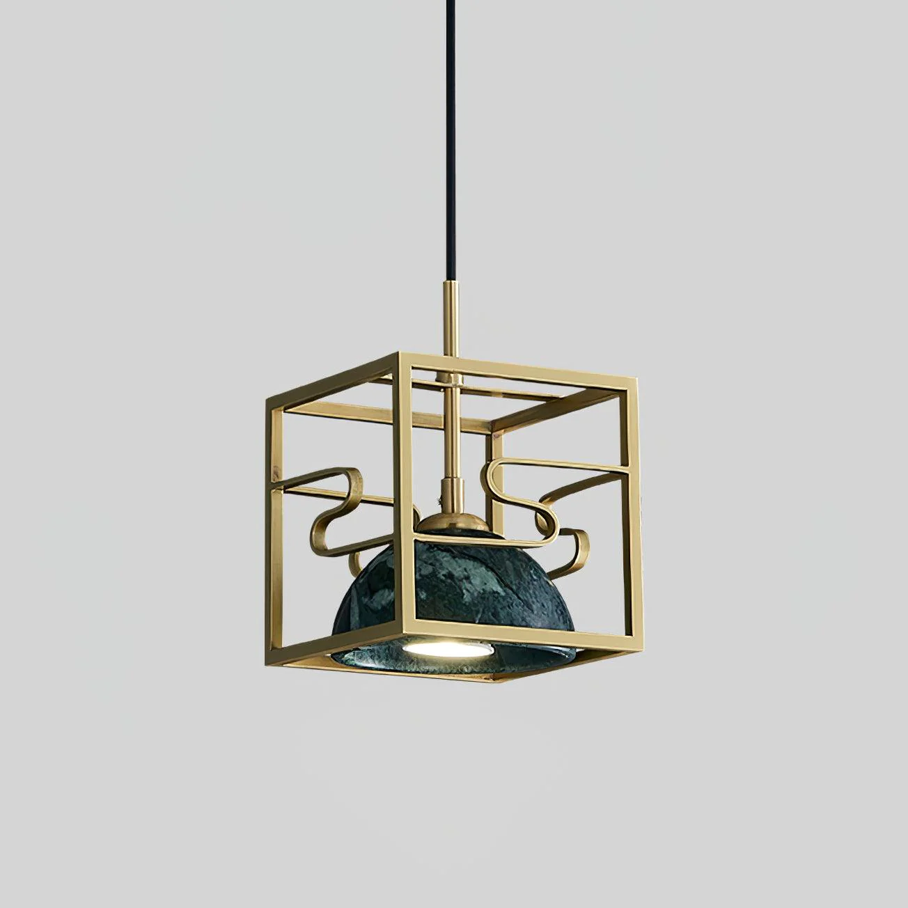 Cubo Modern Brass Pendant Lamp - Image 3