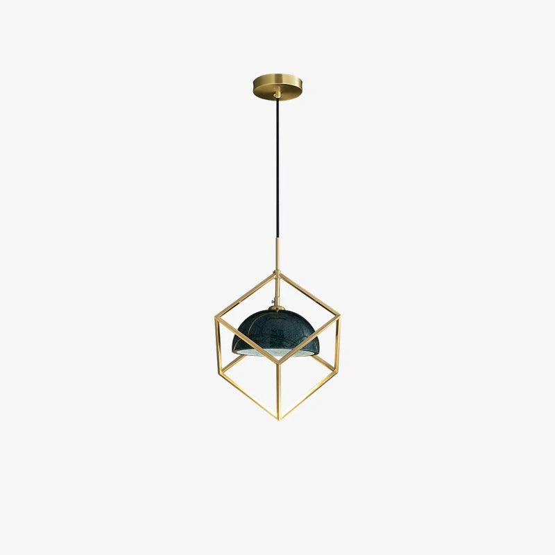 Cubo Modern Brass Pendant Lamp - Image 6