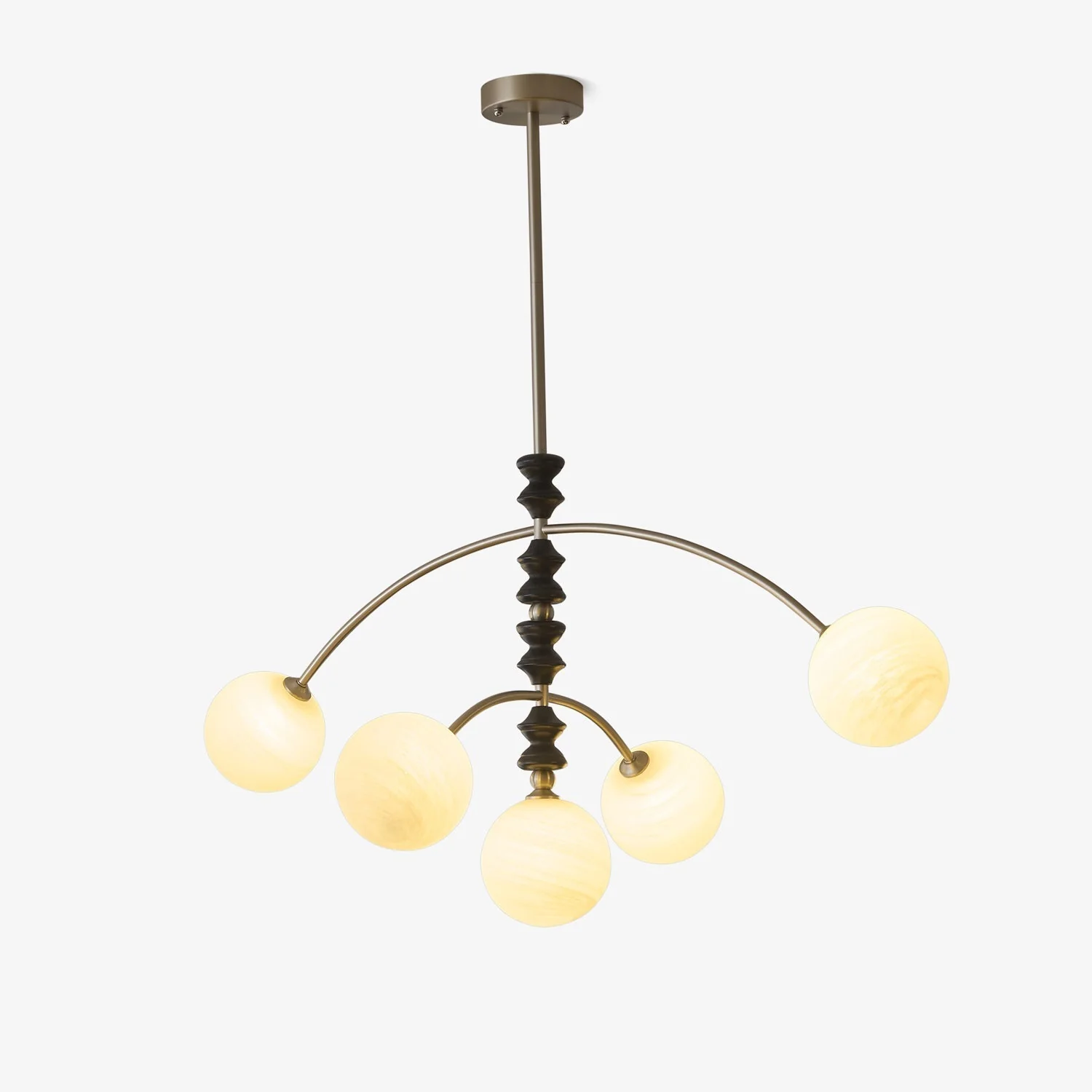 Cucarara Traditional Nordic Art Arc Wood Chandelier