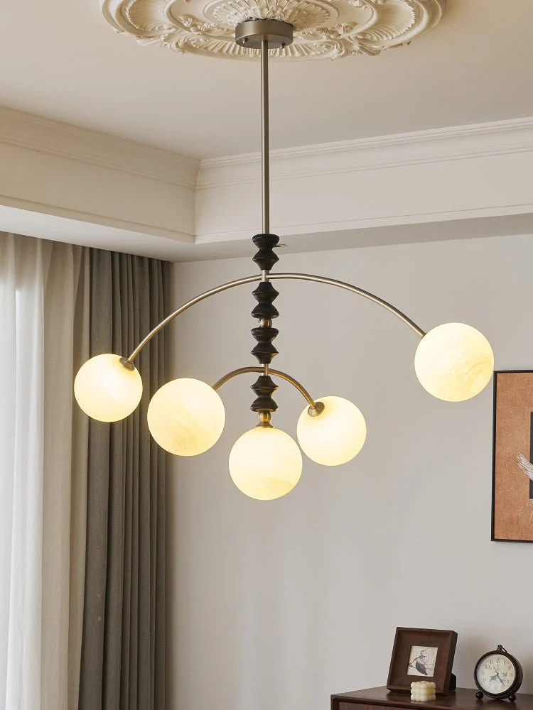 Cucarara Traditional Nordic Art Arc Wood Chandelier - Image 10