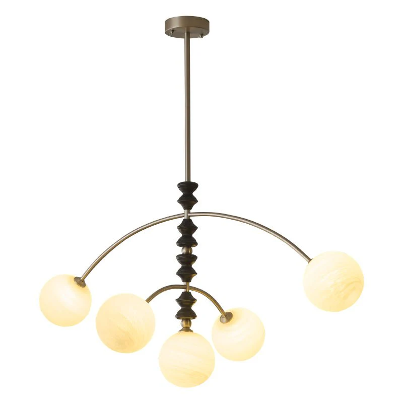 Cucarara Traditional Nordic Art Arc Wood Chandelier - Image 13
