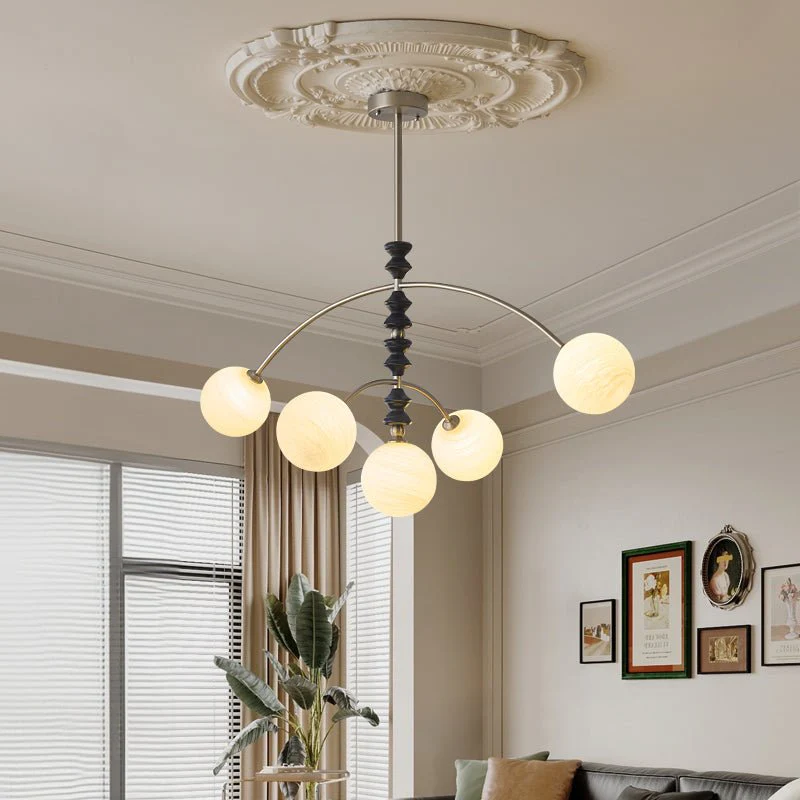 Cucarara Traditional Nordic Art Arc Wood Chandelier - Image 14