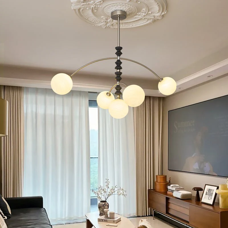 Cucarara Traditional Nordic Art Arc Wood Chandelier - Image 16