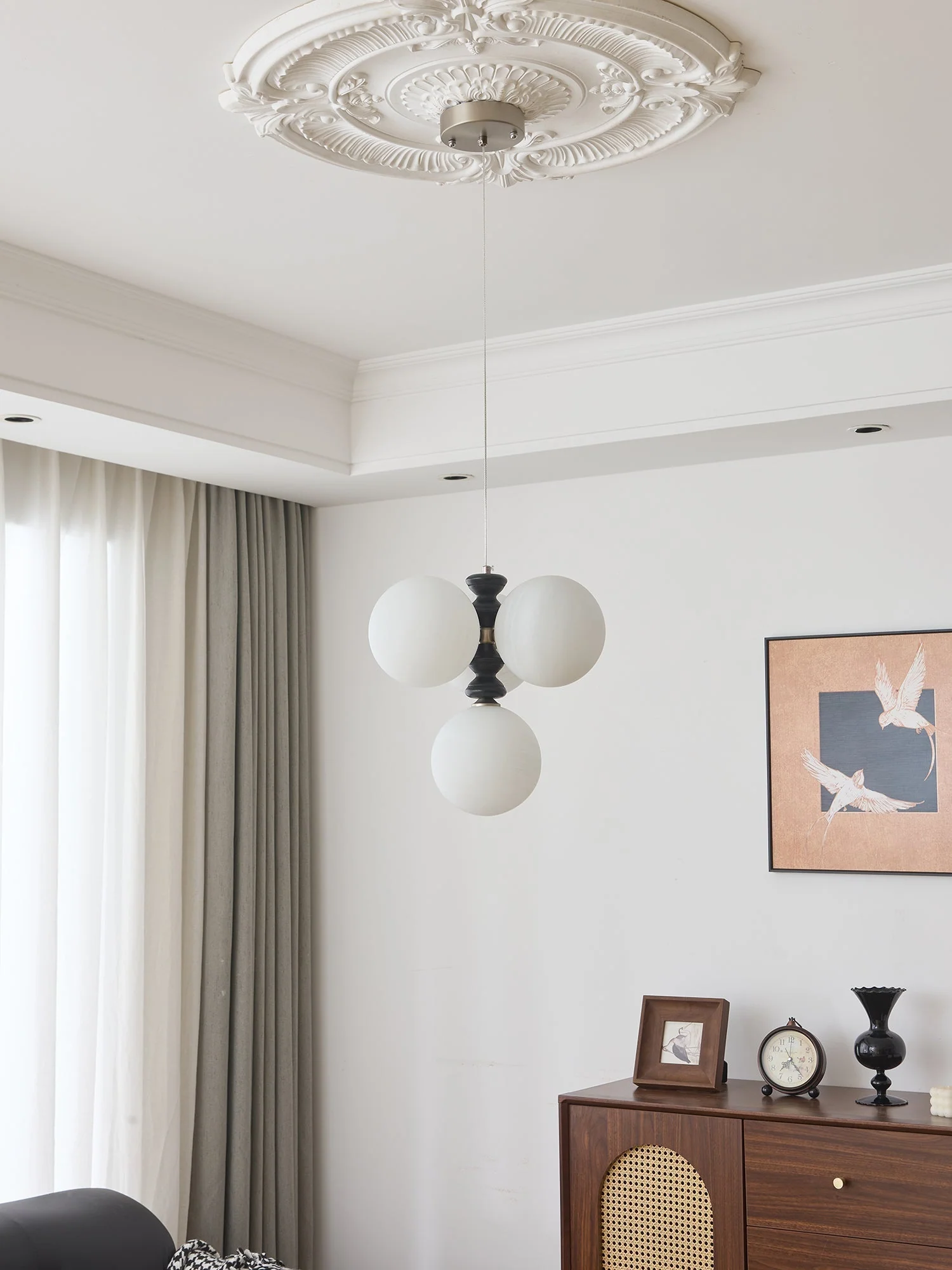 Cucarara Traditional Nordic Art Arc Wood Chandelier - Image 23