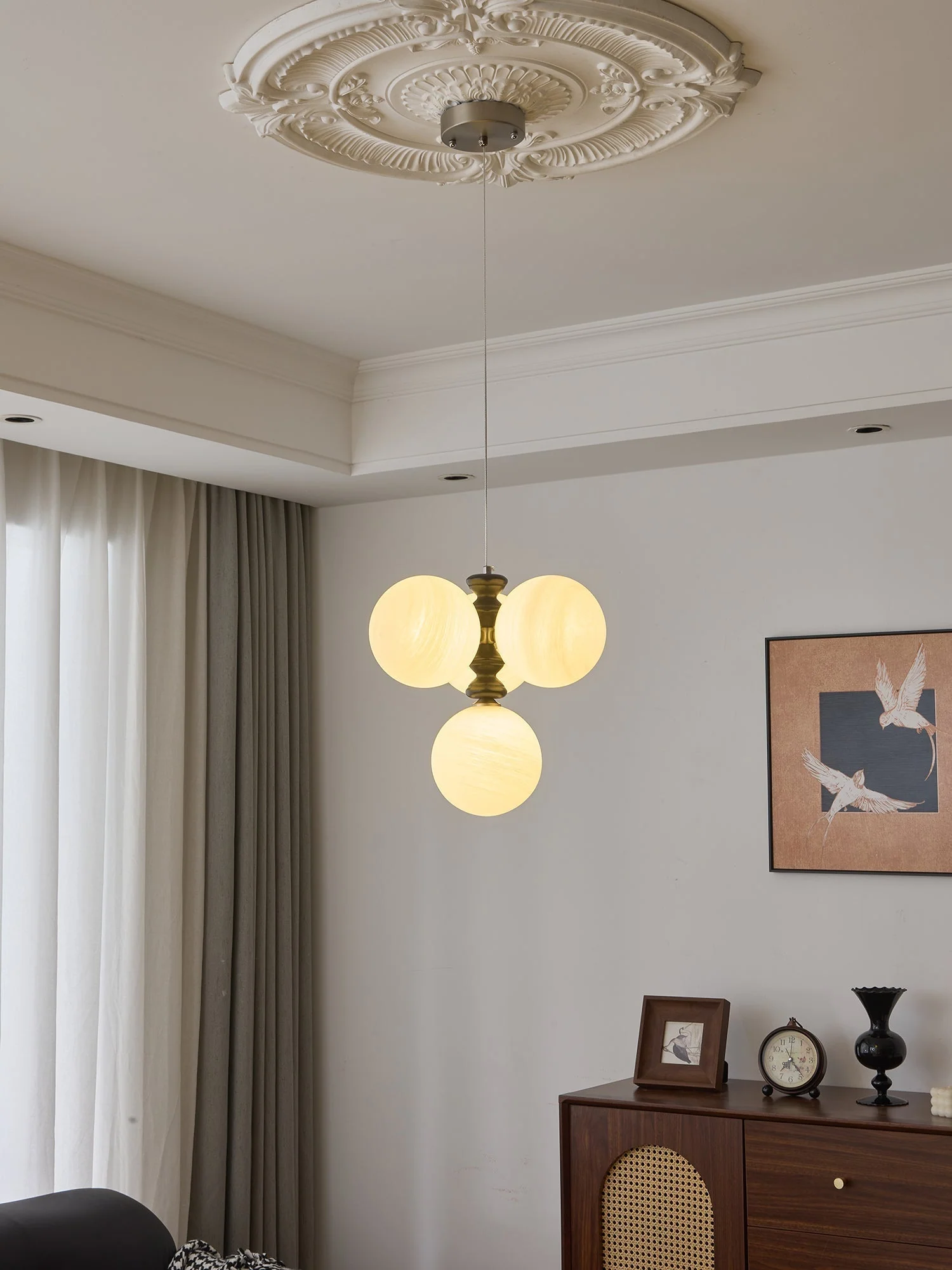 Cucarara Traditional Nordic Art Arc Wood Chandelier - Image 24