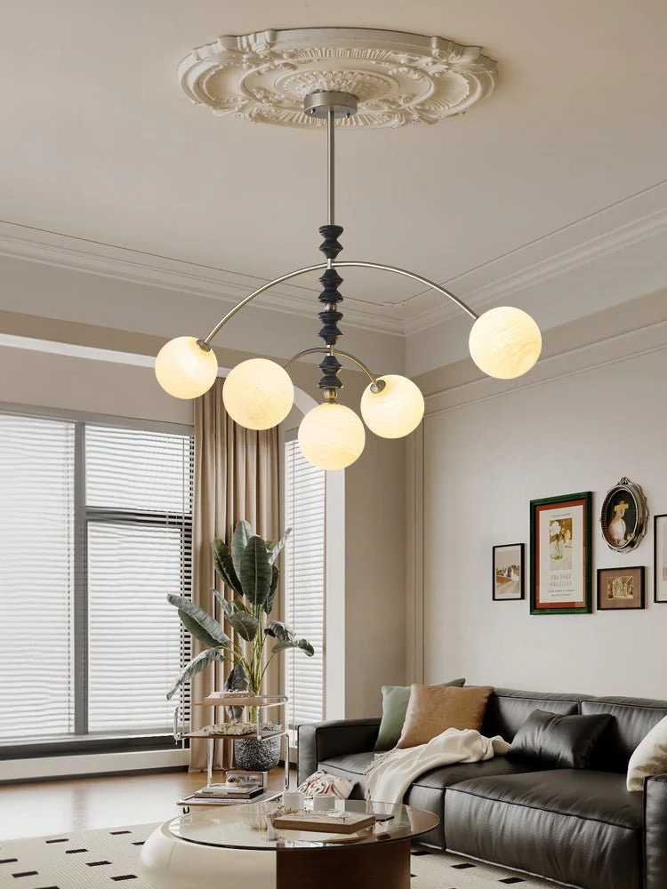 Cucarara Traditional Nordic Art Arc Wood Chandelier - Image 7