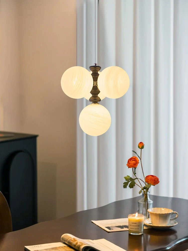 Cucarara Traditional Nordic Art Arc Wood Chandelier - Image 9