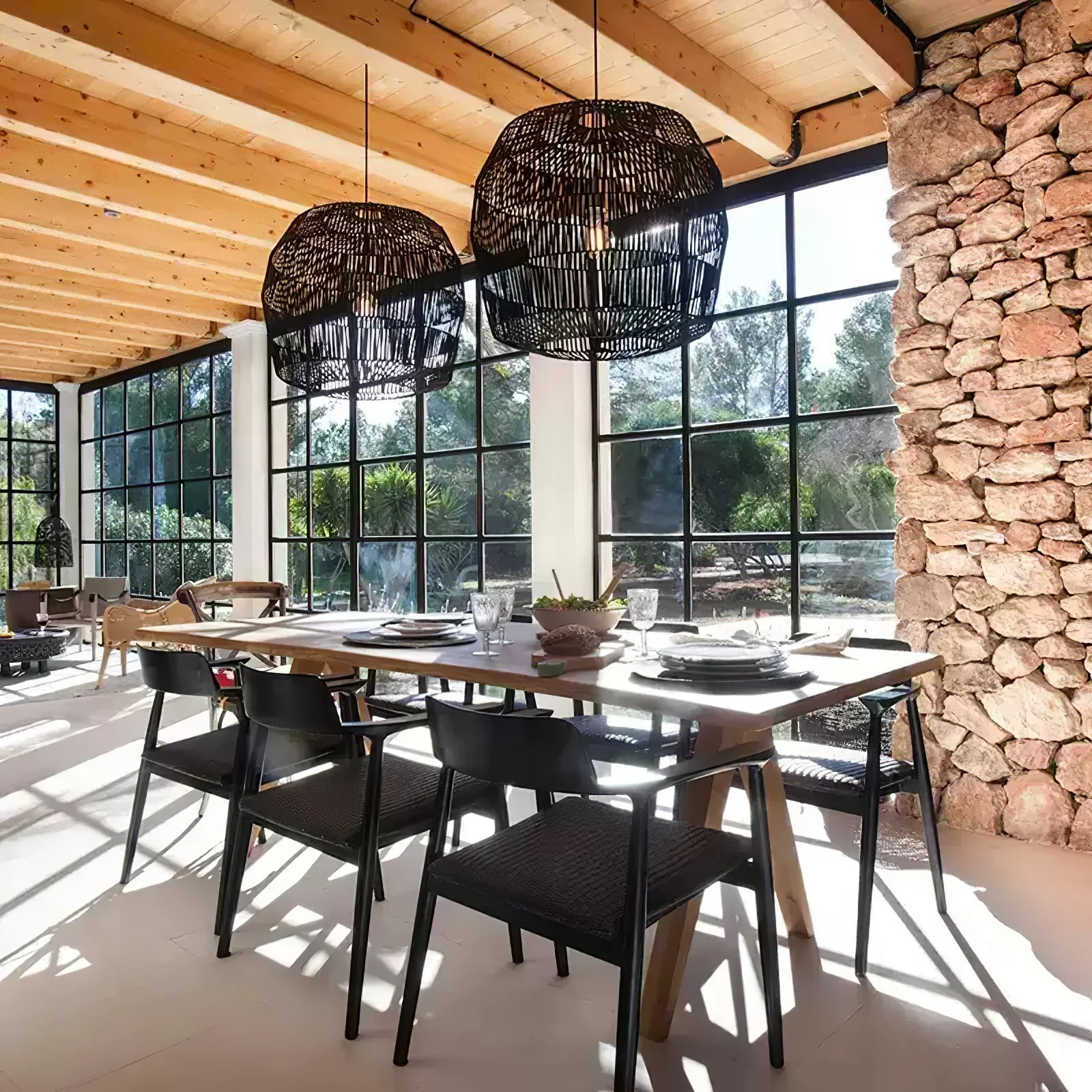 Cucarel Rattan Pendant Light - Image 4