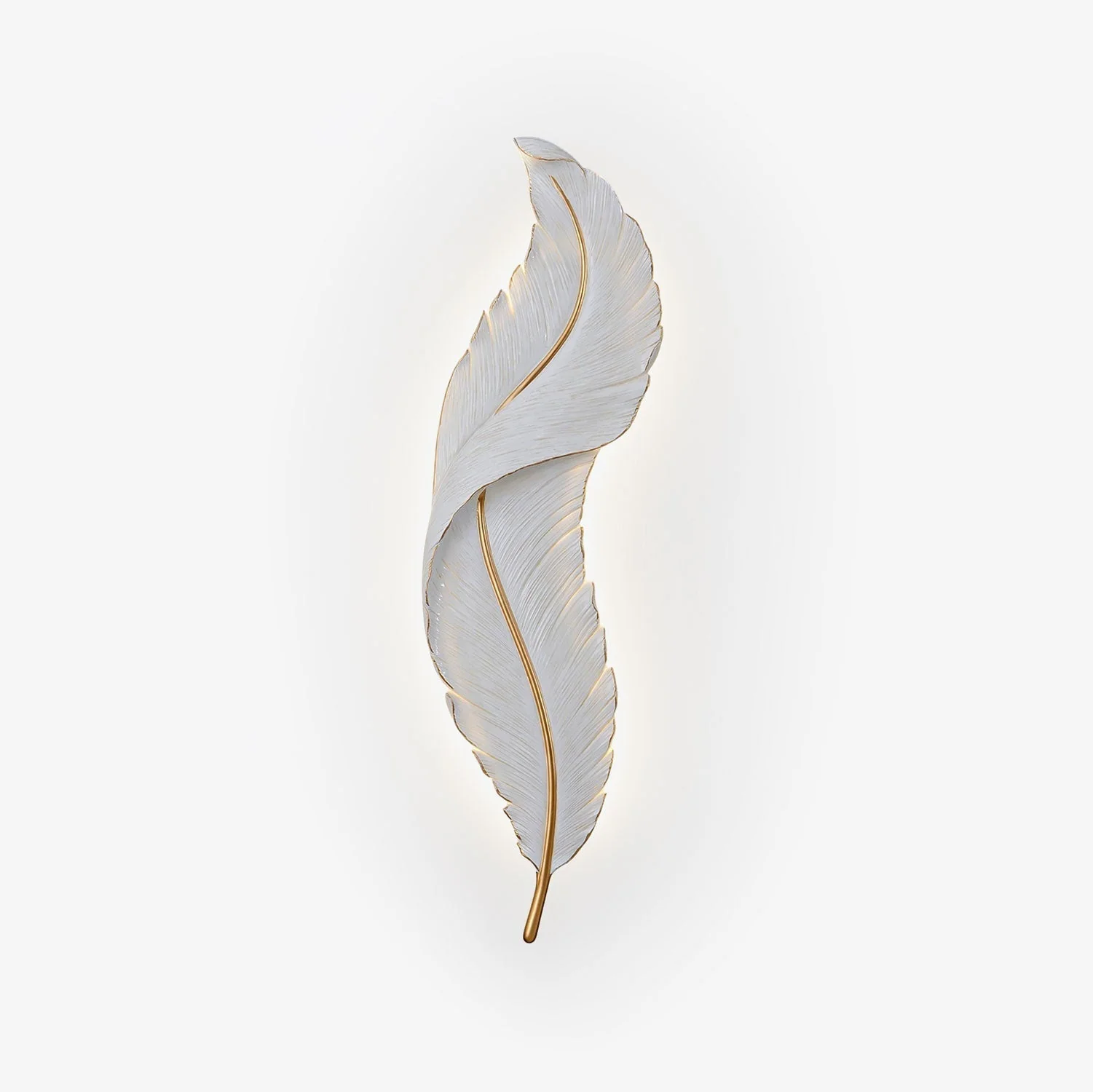 Cumare Individual Creativity Feather Resin Wall Lamp