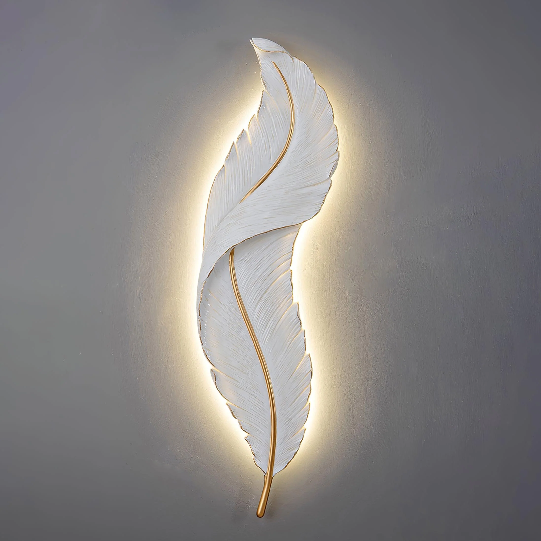 Cumare Individual Creativity Feather Resin Wall Lamp - Image 35