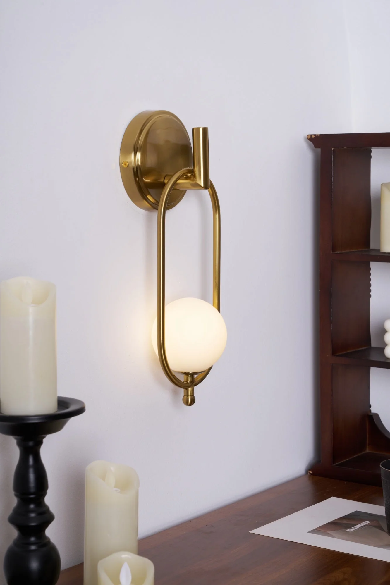 Cumirisra Modern Minimalist Brass Glass Wall Light - Image 13